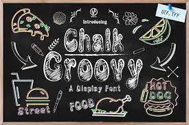 Przykład czcionki Chalk Groovy